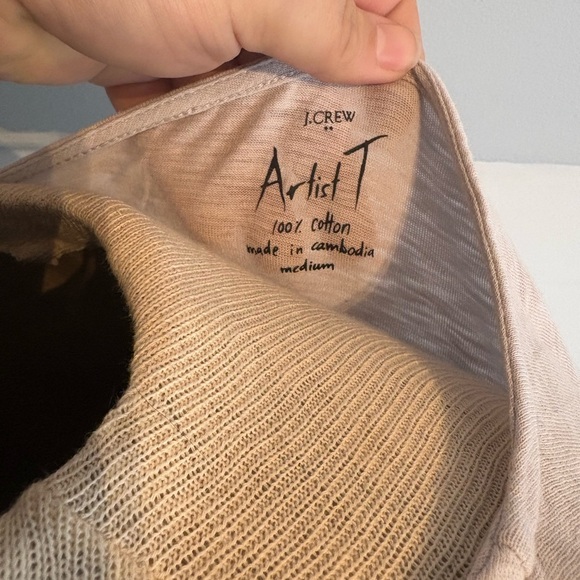 J.Crew Long Sleeve Tshirt - Heathered Off-white size Medium - Picture 4 of 4